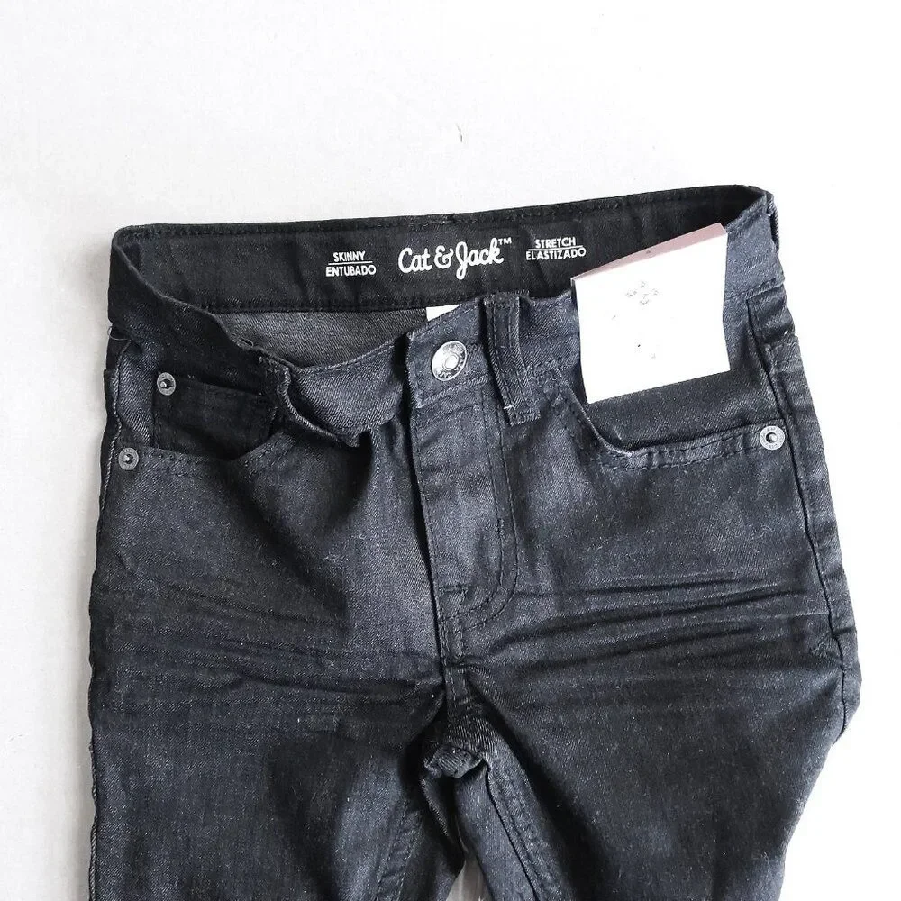 Cat & Jack Youth Kids Boys Black Dress Pants Adjustable Size 4
